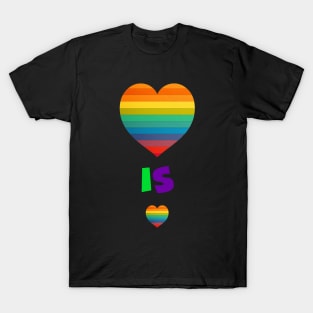 heart Love Is Love LGBT Flag Gay Pride Month Transgender Rainbow Lesbian T-Shirt